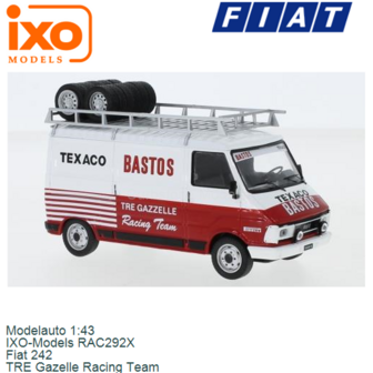 Modelauto 1:43 | IXO-Models RAC292X | Fiat 242 | TRE Gazelle Racing Team