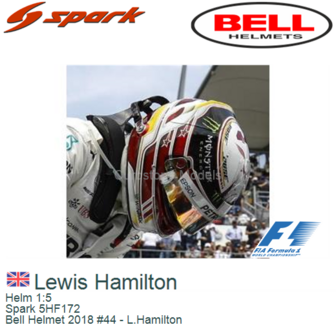 Helm 1:5 | Spark 5HF172 | Bell Helmet 2018 #44 - L.Hamilton