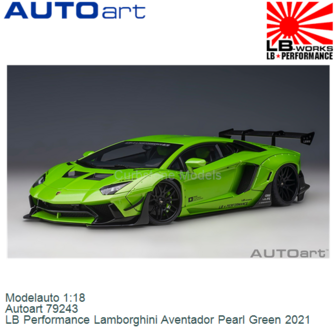 Modelauto 1:18 | Autoart 79243 | LB Performance Lamborghini Aventador Pearl Green 2021