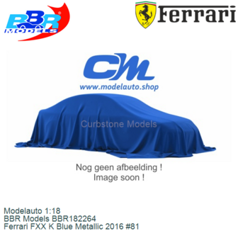 Modelauto 1:18 | BBR Models BBR182264 | Ferrari FXX K Blue Metallic 2016 #81