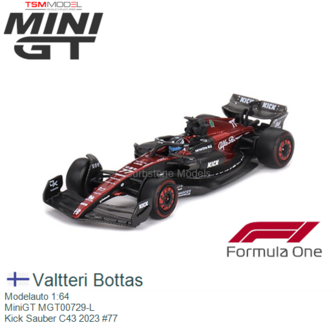 Modelauto 1:64 | MiniGT MGT00729-L | Kick Sauber C43 2023 #77