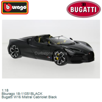 1:18 | Bburago 18-11051BLACK | Bugatti W16 Mistral Cabriolet Black