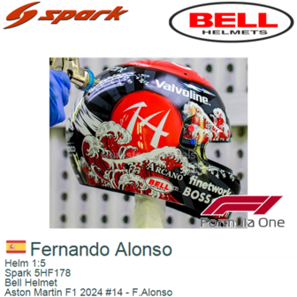 Helm 1:5 | Spark 5HF178 | Bell Helmet | Aston Martin F1 2024 #14 - F.Alonso