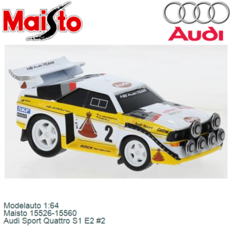 Modelauto 1:64 | Maisto 15526-15560 | Audi Sport Quattro S1 E2 #2