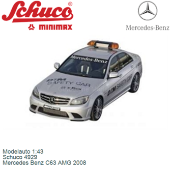 Modelauto 1:43 | Schuco 4929 | Mercedes Benz C63 AMG 2008