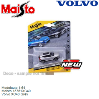 Modelauto 1:64 | Maisto 15751XC40 | Volvo XC40 Grey