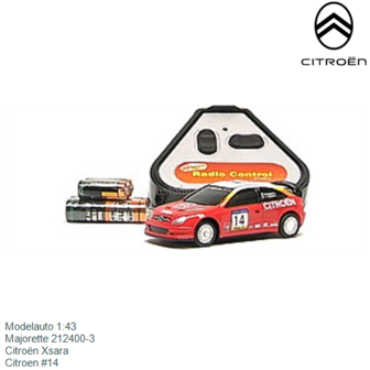 Modelauto 1:43 | Majorette 212400-3 | Citro&euml;n Xsara | Citroen #14