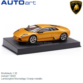 Modelauto 1:32 | Autoart 13022 | Lamborghini Murcielago Oranje metallic