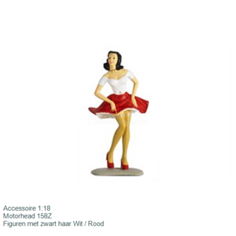 Accessoire 1:18 | Motorhead 158Z | Figuren met zwart haar Wit / Rood