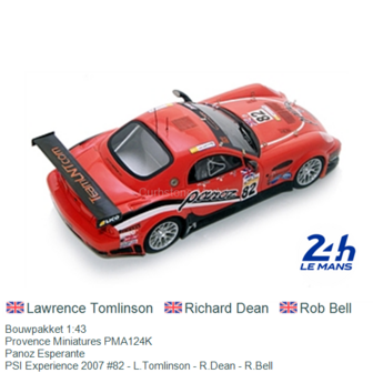 Bouwpakket 1:43 | Provence Miniatures PMA124K | Panoz Esperante | PSI Experience 2007 #82 - L.Tomlinson - R.Dean - R.Bell