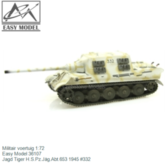 Militair voertuig 1:72 | Easy Model 36107 | Jagd Tiger H.S.Pz.J&auml;g.Abt.653 1945 #332