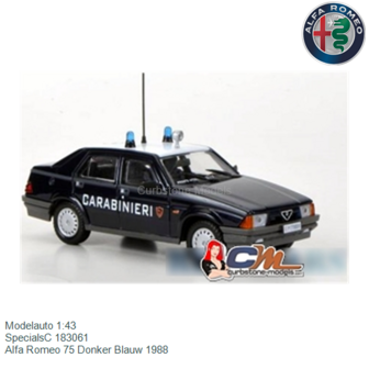 Modelauto 1:43 | SpecialsC 183061 | Alfa Romeo 75 Donker Blauw 1988