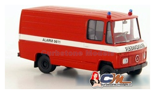 Modelauto 1:87 | Brekina 36805 | Mercedes Benz L408 Box Wagon Rood / Wit