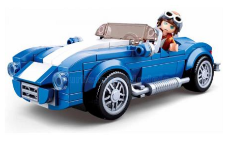 Bouwpakket  | Sluban B0706A | Model Bricks Shelby Blauw