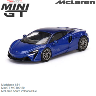 Modelauto 1:64 | MiniGT MGT00430 | McLaren Arturo Volcano Blue