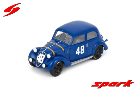 Modelauto 1:43 | Spark S9426 | Simca 8 | Victor Camerano 1938 #48 - V.Camerano  - R.Klempener&eacute;