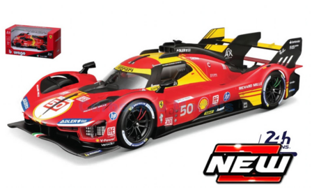 Modelauto 1:43 | Bburago 18-36322-24#50 | Ferrari 499P Hypercar | AF-Corse 2024 #50 - J.Calado - A.Pier Guidi - A.Giovinazzi