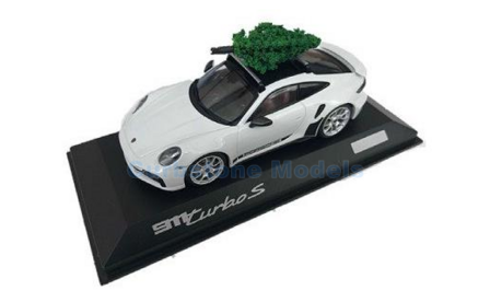 Modelauto 1:43 | Dealer WAP0208110NTBS | Porsche 911 Turbo S (992) Wit 2021