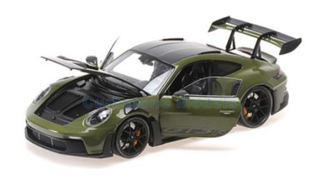 Modelauto 1:18 | Minichamps 110062027 | Porsche 911 992 GT3RS Nato Olive 2024