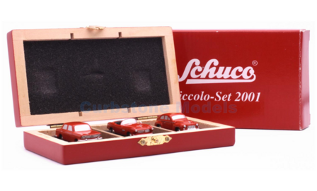 Modelauto 1:87 | Schuco 1714 | Piccolo HO set van 3 wagens Rood 2001