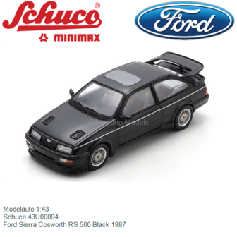 Modelauto 1:43 | Schuco 43U00094 | Ford Sierra Cosworth RS 500 Black 1987