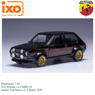 Modelauto 1:43 | IXO-Models CLC568N.22 | Abarth Fiat Ritmo Gr.2 Black 1979