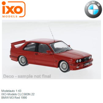 Modelauto 1:43 | IXO-Models CLC583N.22 | BMW M3 Red 1990