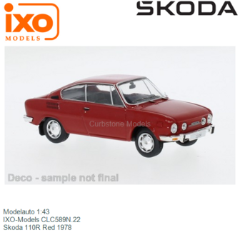 Modelauto 1:43 | IXO-Models CLC589N.22 | Skoda 110R Red 1978