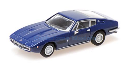 Modelauto 1:87 | Minichamps 870123021 | Maserati Ghibli Coup&eacute; Donker Blauw 1969