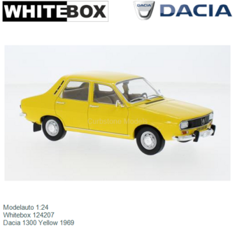 Modelauto 1:24 | Whitebox 124207 | Dacia 1300 Yellow 1969