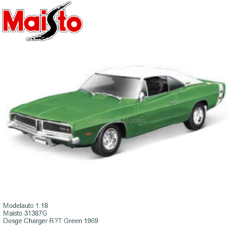 Modelauto 1:18 | Maisto 31387G | Dosge Charger R?T Green 1969