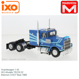 Vrachtwagen 1:43 | IXO-Models TR216.22 | Marmon CHDT Blue 1980