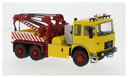 Vrachtwagen 1:43 | IXO-Models TRU043A.22 | MAN F 8 26.281 Yellow and Red 1978