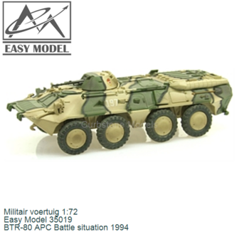 Militair voertuig 1:72 | Easy Model 35019 | BTR-80 APC Battle situation 1994