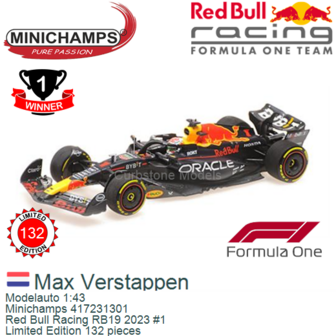 Modelauto 1:43 | Minichamps 417231301 | Red Bull Racing RB19 2023 #1