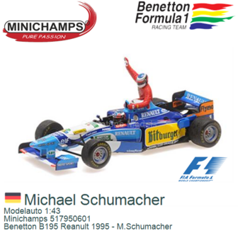 Modelauto 1:43 | Minichamps 517950601 | Benetton B195 Reanult 1995 - M.Schumacher