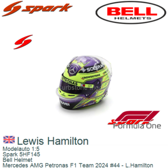 Modelauto 1:5 | Spark 5HF145 | Bell Helmet | Mercedes AMG Petronas F1 Team 2024 #44 - L.Hamilton