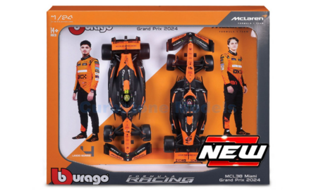 Modelauto 1:24 | Bburago 18-28051 | McLaren Formula One Team MCL38 2023 #81 #4 - O.Piastri - L.Norris