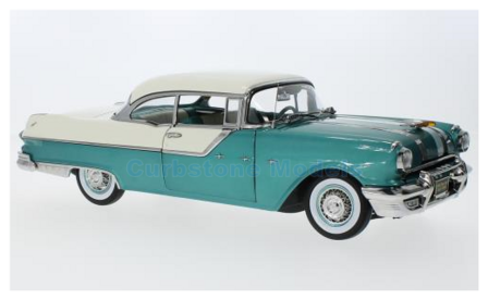 Modelauto 1:18 | Sunstar 5047 | Pontiac Star Chief Hardtop Metallic Green and White 1955