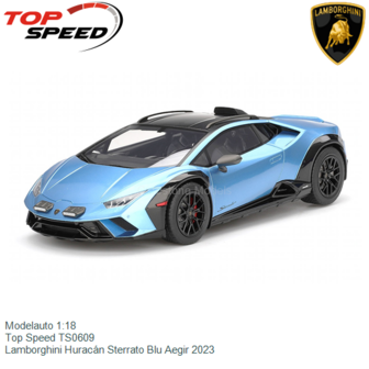 Modelauto 1:18 | Top Speed TS0609 | Lamborghini Hurac&aacute;n Sterrato Blu Aegir 2023