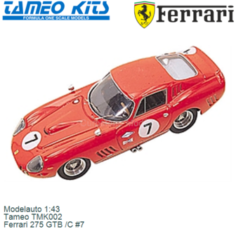 Modelauto 1:43 | Tameo TMK002 | Ferrari 275 GTB /C #7