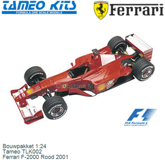 Bouwpakket 1:24 | Tameo TLK002 | Ferrari F-2000 Rood 2001