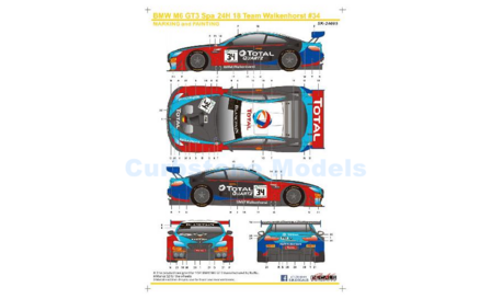 Decal set 1:24 | SK Decals SK24085 | BMW M6 GT3 Pro | Walkenhorst Motorsport 2018 #34 - P.Eng - C.Krognes - T.Blomqvist