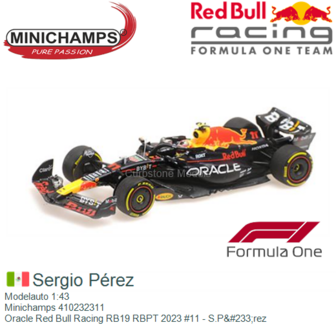 Modelauto 1:43 | Minichamps 410232311 | Oracle Red Bull Racing RB19 RBPT 2023 #11 - S.P&amp;#233;rez