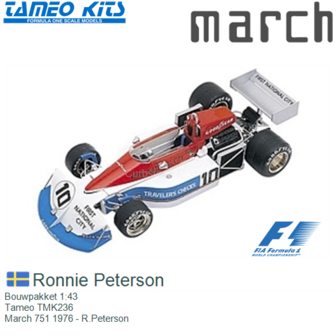 Bouwpakket 1:43 | Tameo TMK236 | March 751 1976 - R.Peterson