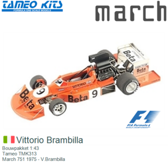 Bouwpakket 1:43 | Tameo TMK313 | March 751 1975 - V.Brambilla