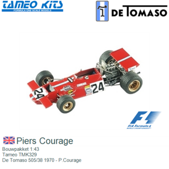 Bouwpakket 1:43 | Tameo TMK329 | De Tomaso 505/38 1970 - P.Courage