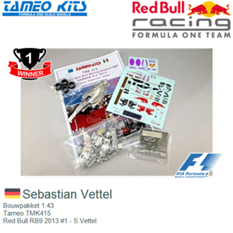 Bouwpakket 1:43 | Tameo TMK415 | Red Bull RB9 2013 #1 - S.Vettel