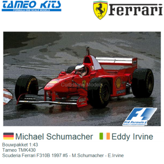 Bouwpakket 1:43 | Tameo TMK430 | Scuderia Ferrari F310B 1997 #5 - M.Schumacher - E.Irvine