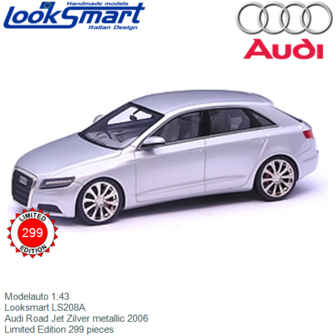 Modelauto 1:43 | Looksmart LS208A | Audi Road Jet Zilver metallic 2006